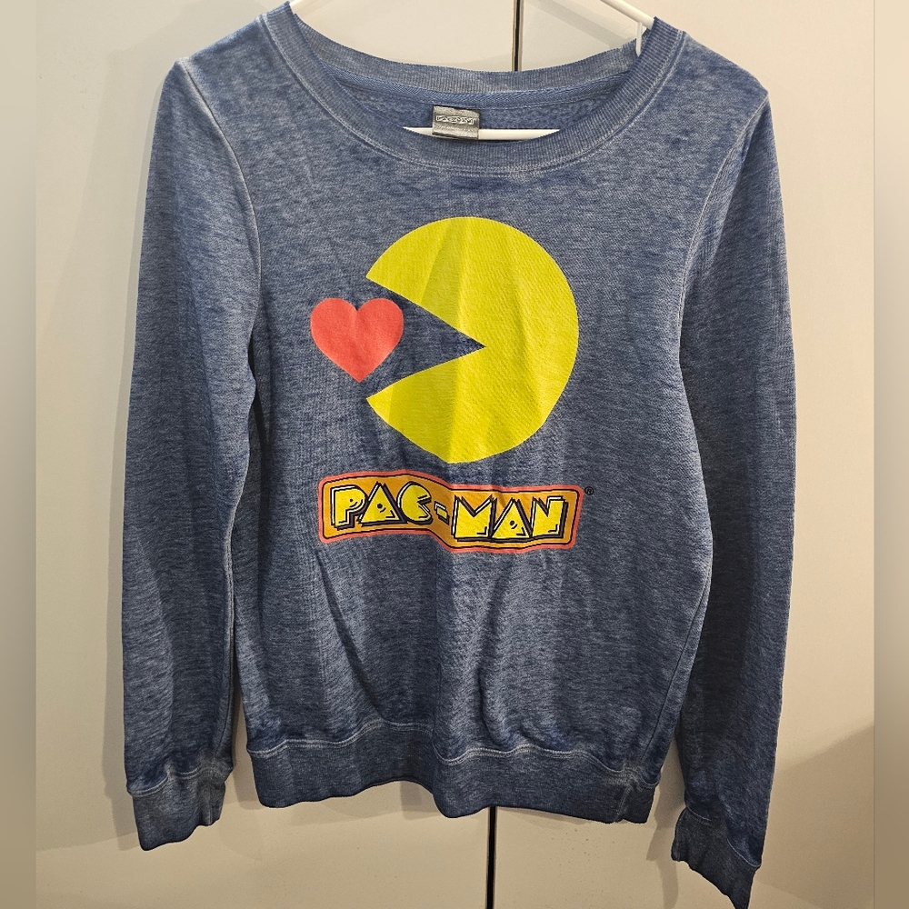 Pac-Man Graphic Blue Sweatshirt